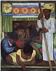 Diego Rivera Famous Paintings - The Flowered Canoe
